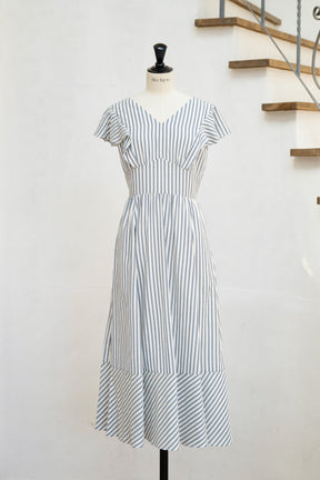 Kerry Striped Ruffle Dress