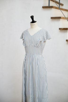 Kerry Striped Ruffle Dress