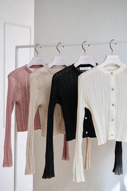 Random Ribbed Knit Cardigan