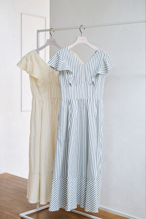 Kerry Striped Ruffle Dress