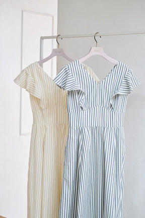 Kerry Striped Ruffle Dress