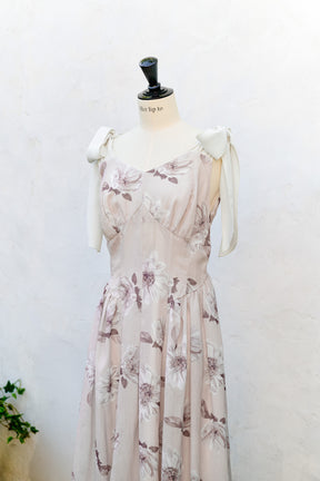【新色】Sunflower-Printed Midi Dress
