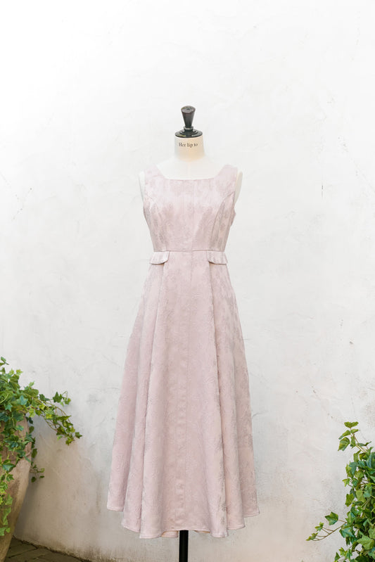 Classic Floral Jacquard Dress
