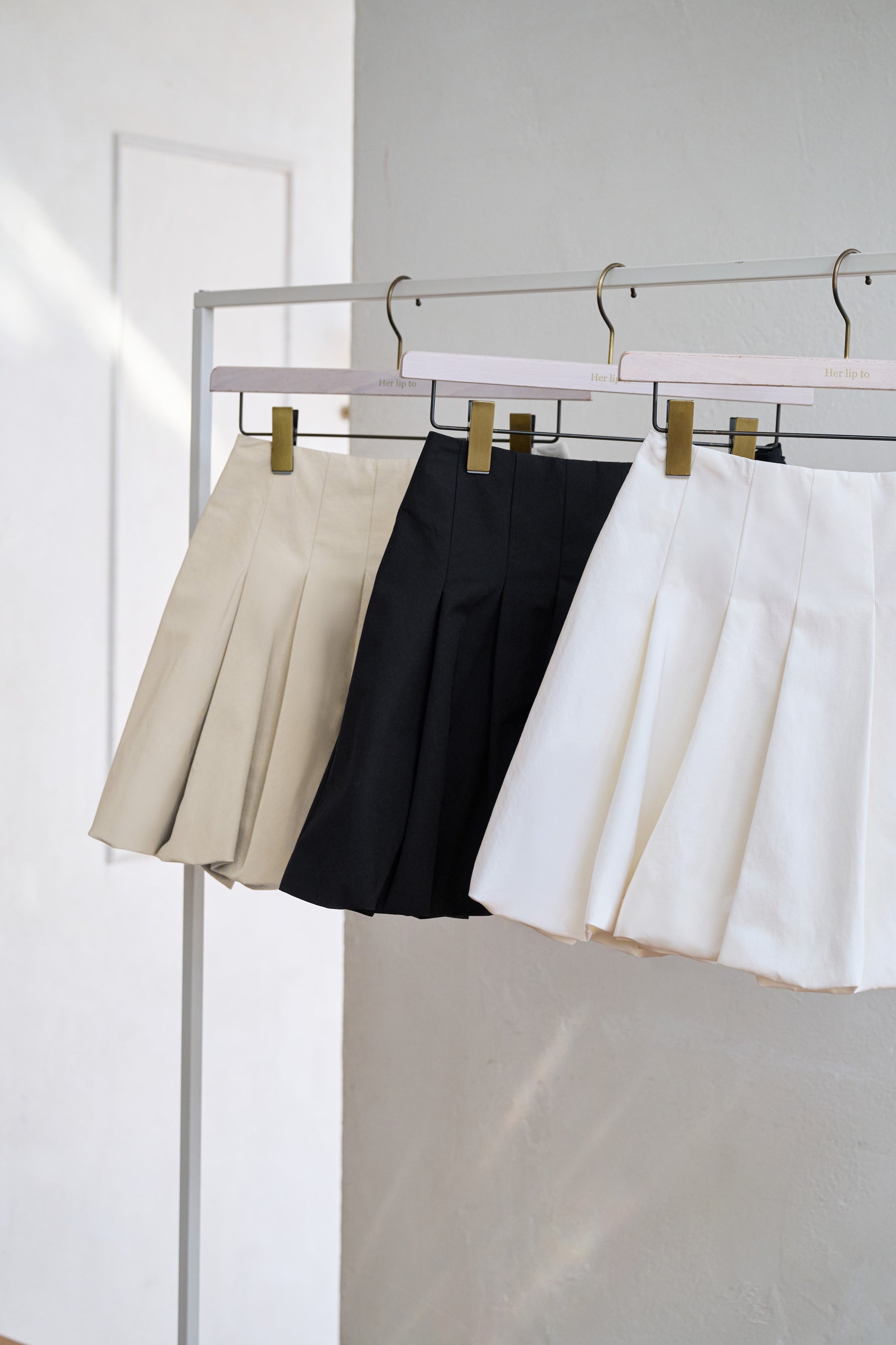 Bubble Cotton Mini Skirt