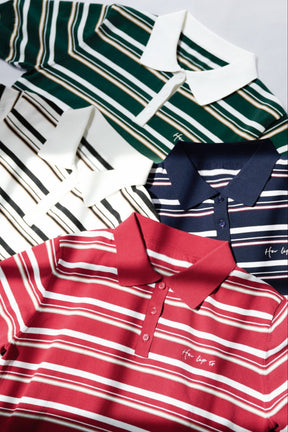 Multi Border Polo Top