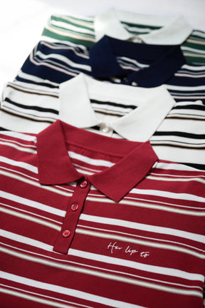 Multi Border Polo Top
