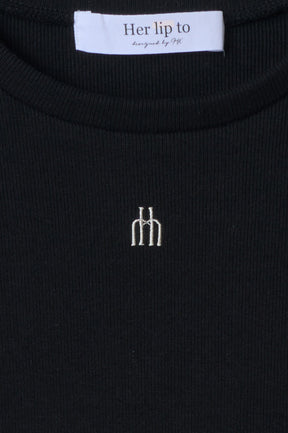 【新色】Trois Logo Ribbed Tee