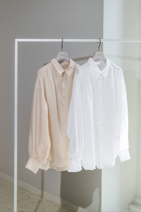 Volume Sleeve Sheer Shirt