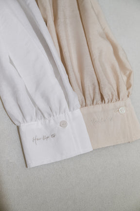 Volume Sleeve Sheer Shirt