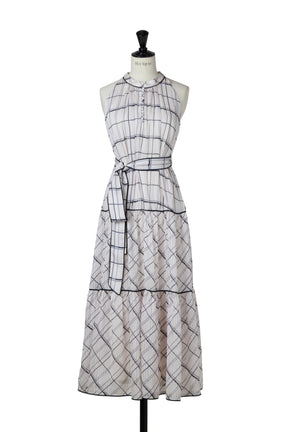 【9月中旬発送】Anduze Belted Check Dress