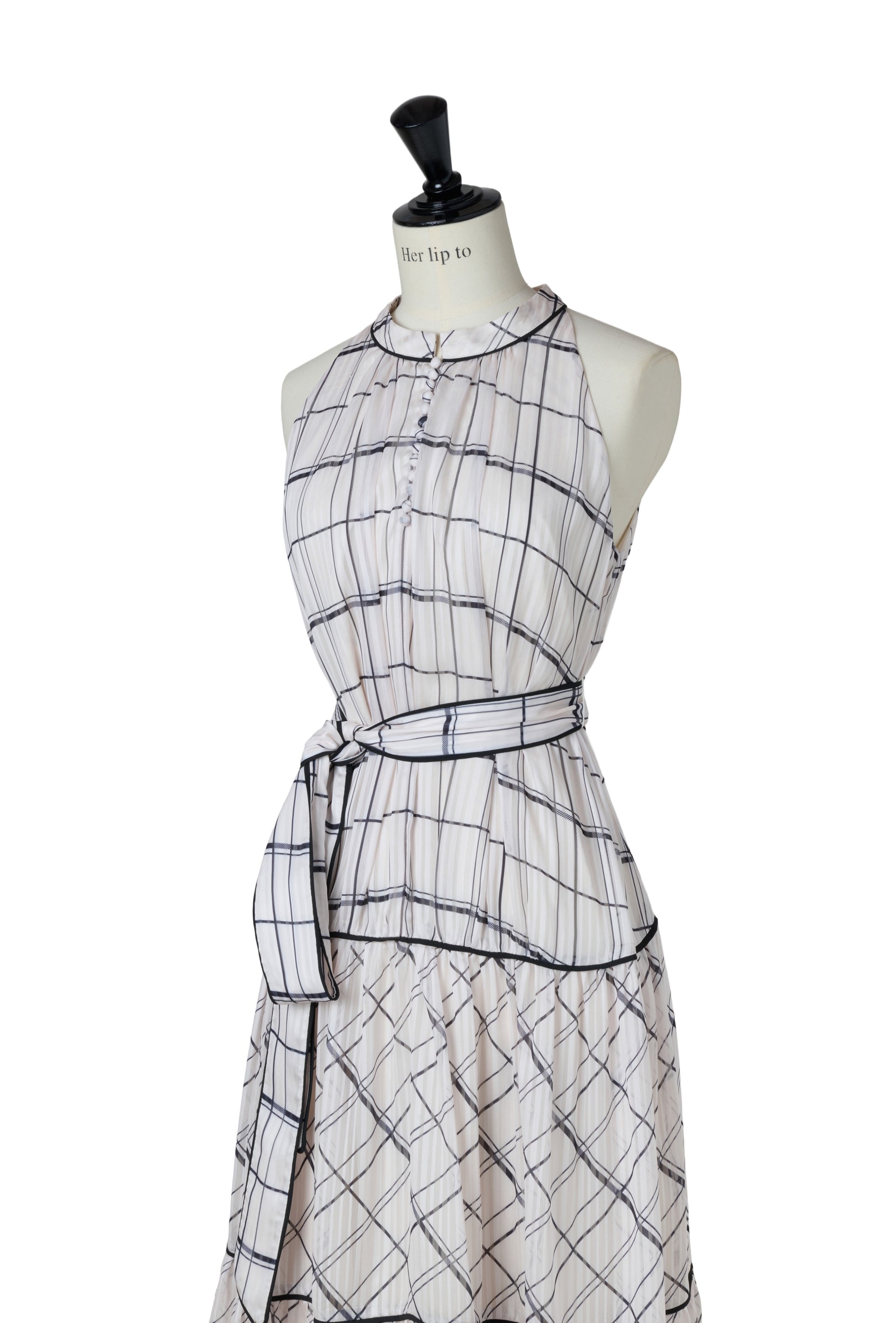 Anduze Belted Check Dress