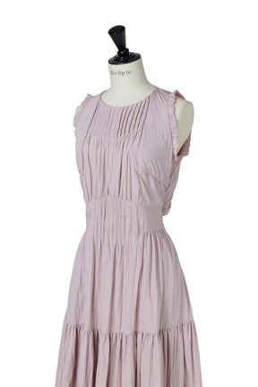 Viera Pintuck Tiered Dress