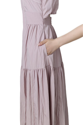 Viera Pintuck Tiered Dress