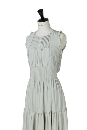 Viera Pintuck Tiered Dress