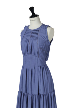 Viera Pintuck Tiered Dress