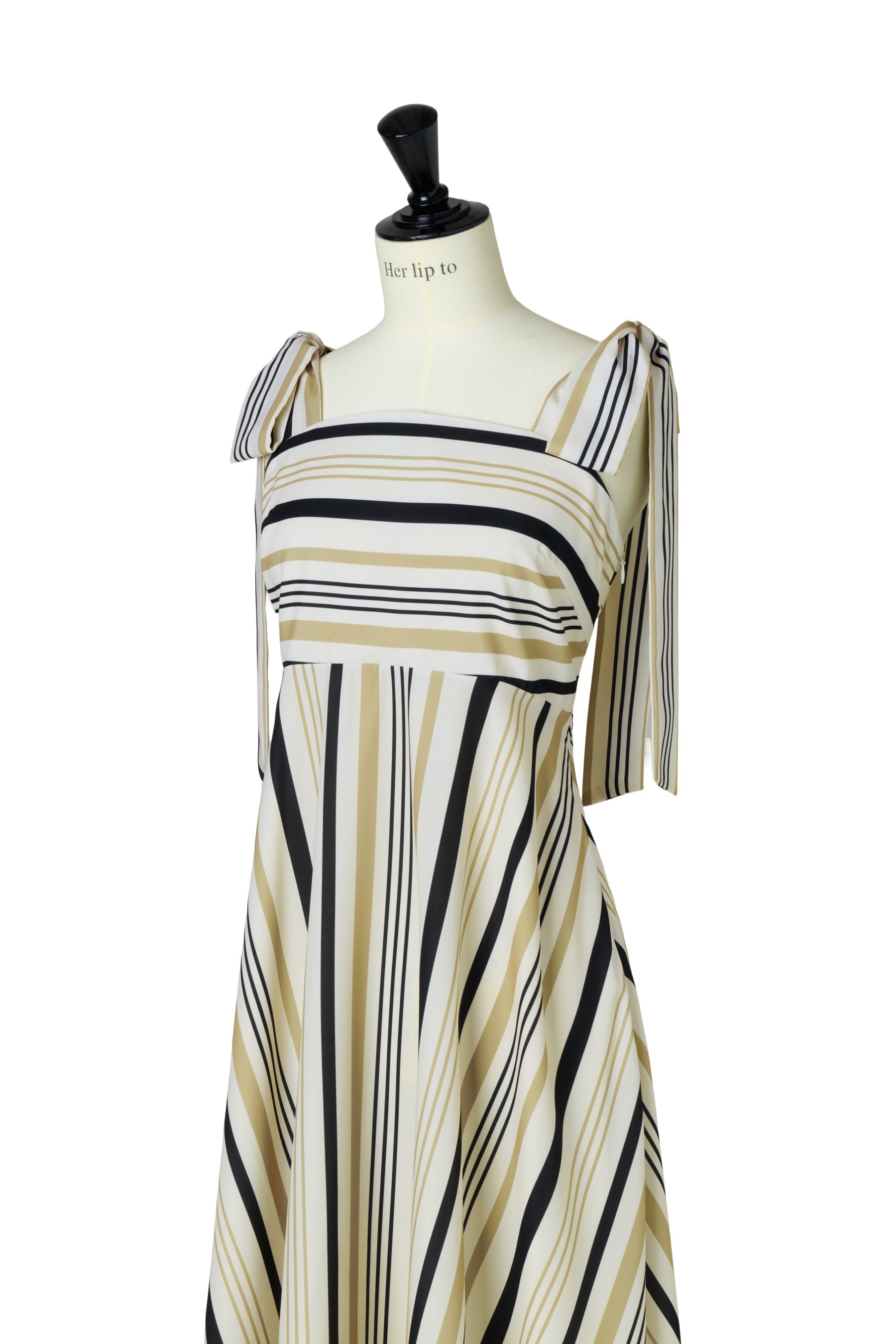 Cordelia Striped Ribbon Dress