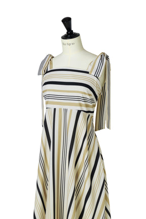 Cordelia Striped Ribbon Dress