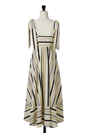 Cordelia Striped Ribbon Dress