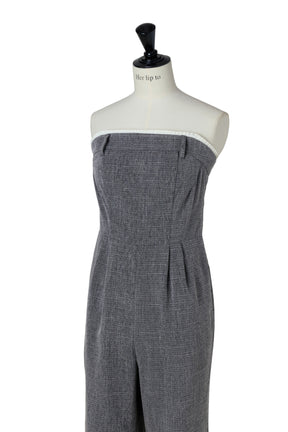 【7月下旬出貨】Frilled Tweed Jumpsuit