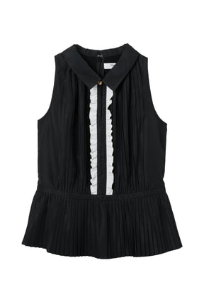 Manon Pleated Peplum Top