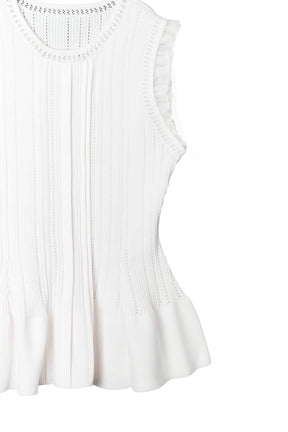 Peplum Ribbed Knit Top