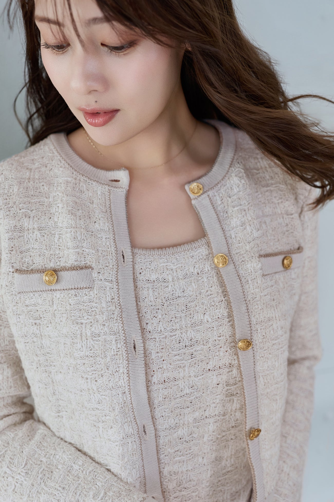 [Essentia]Spring Tweed Dress Set