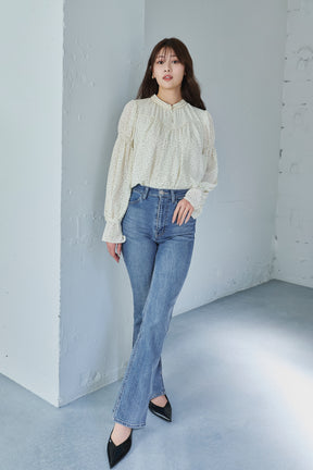 Chiffon Gathered Blouse