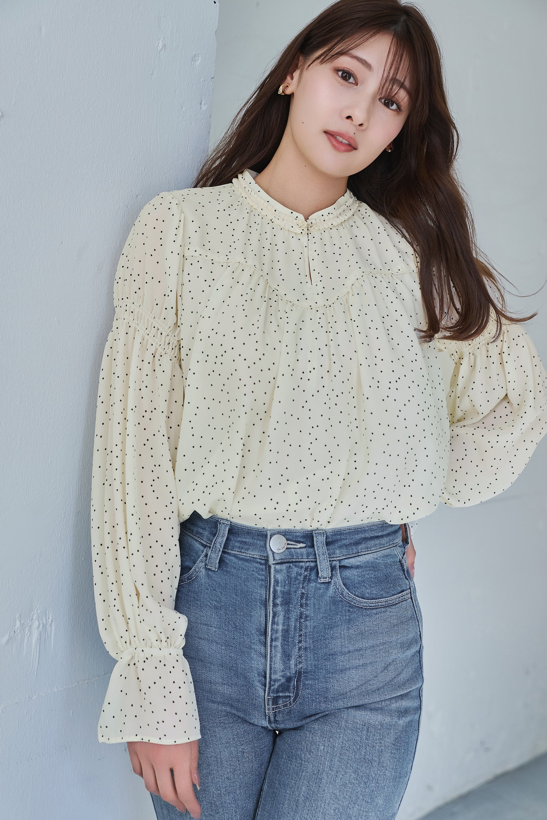 Chiffon Gathered Blouse