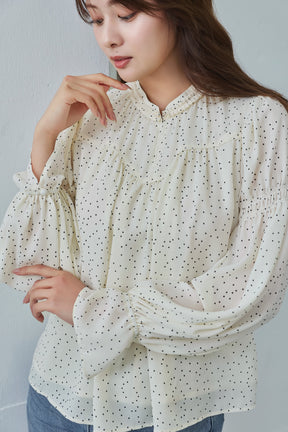 Chiffon Gathered Blouse
