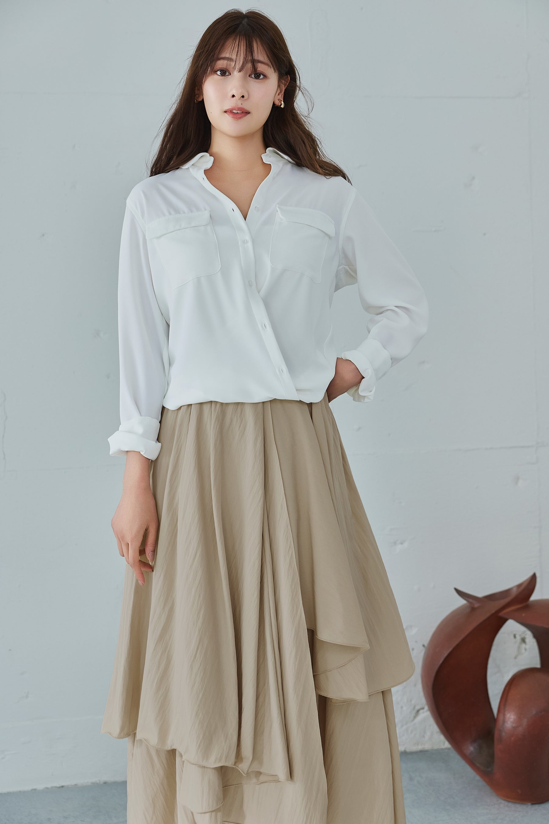 Asymmetric Tiered Skirt