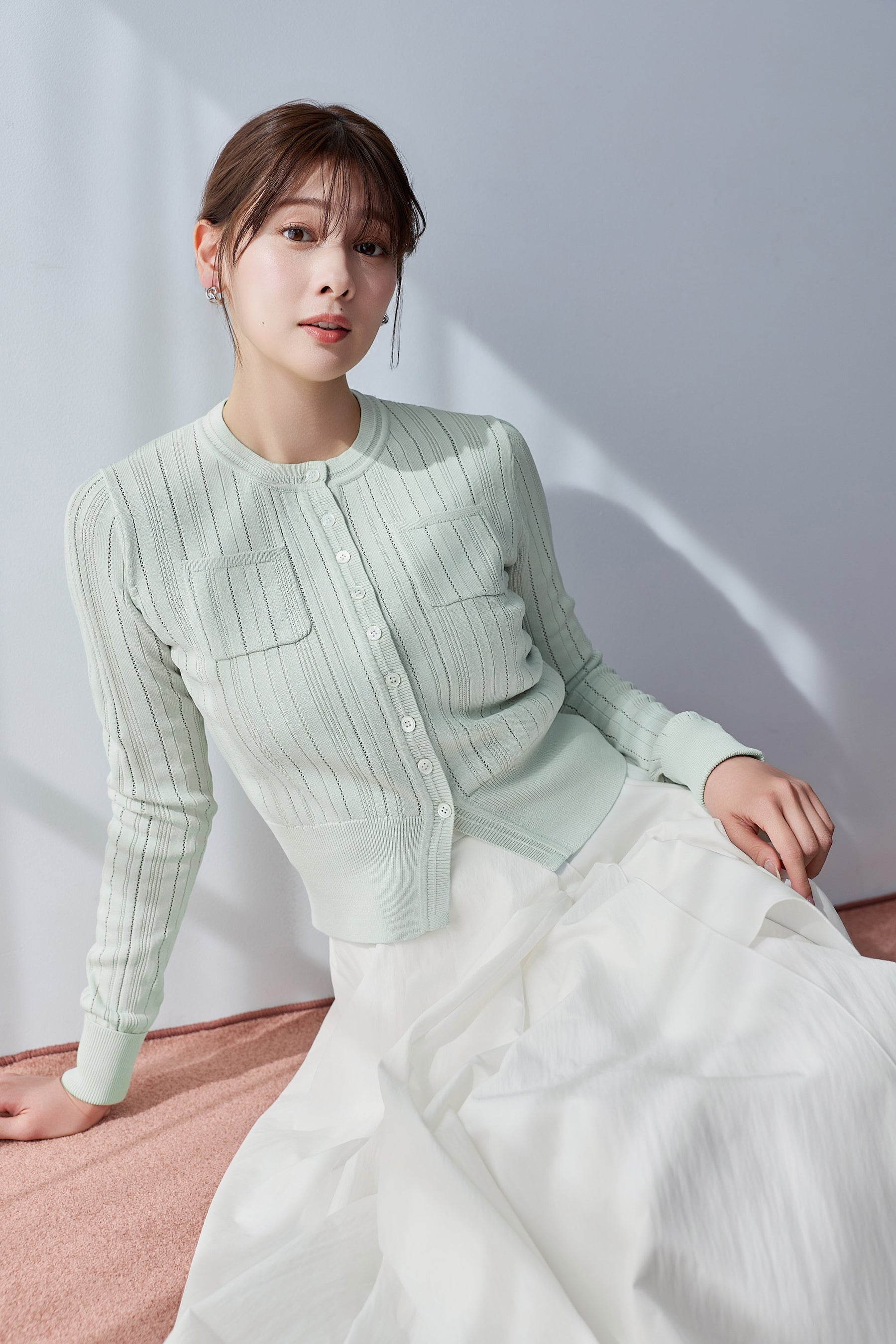 Eyelet Knit Cardigan