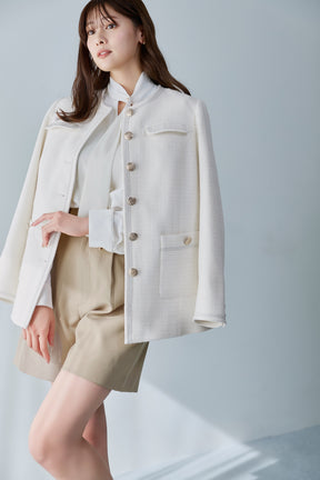 Long Tie Slit Blouse