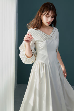 Gathered Sleeve Dress