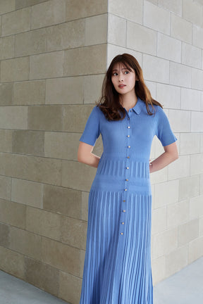 Eyelet Polo Knit Dress