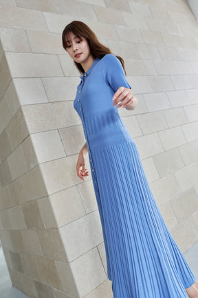 Eyelet Polo Knit Dress