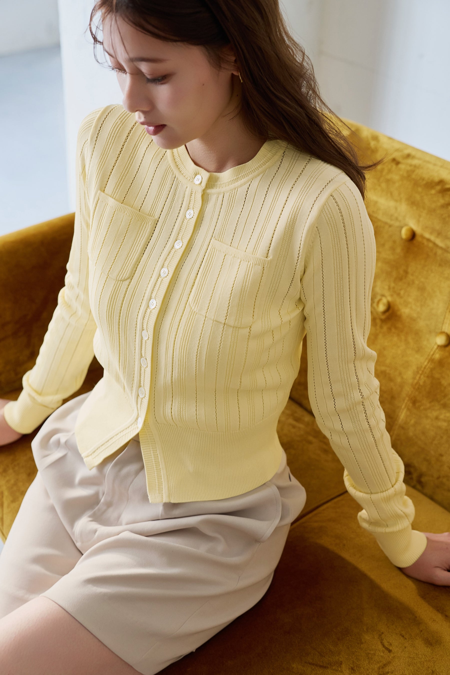 Eyelet Knit Cardigan