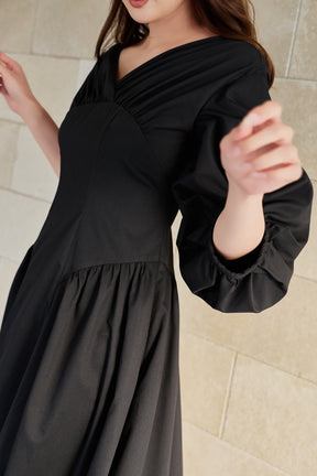 Gathered Sleeve Dress