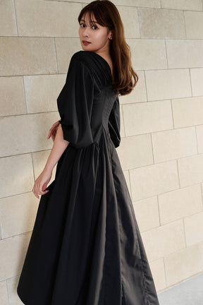 Gathered Sleeve Dress