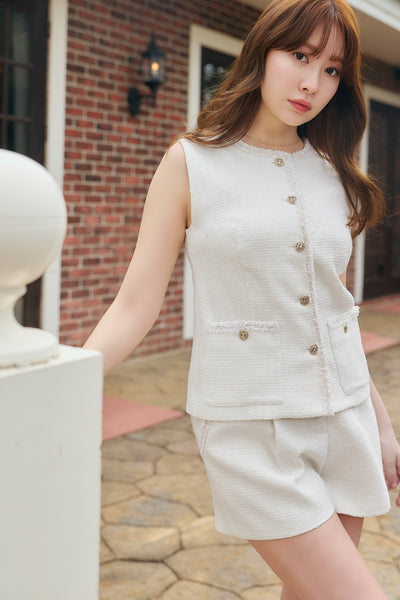 今週末で削除致します！pois ポワ Tweed vest ツイードベスト PRANK PROJECT（プランクプロジェクト） ベスト ジレ ツイードベスト
