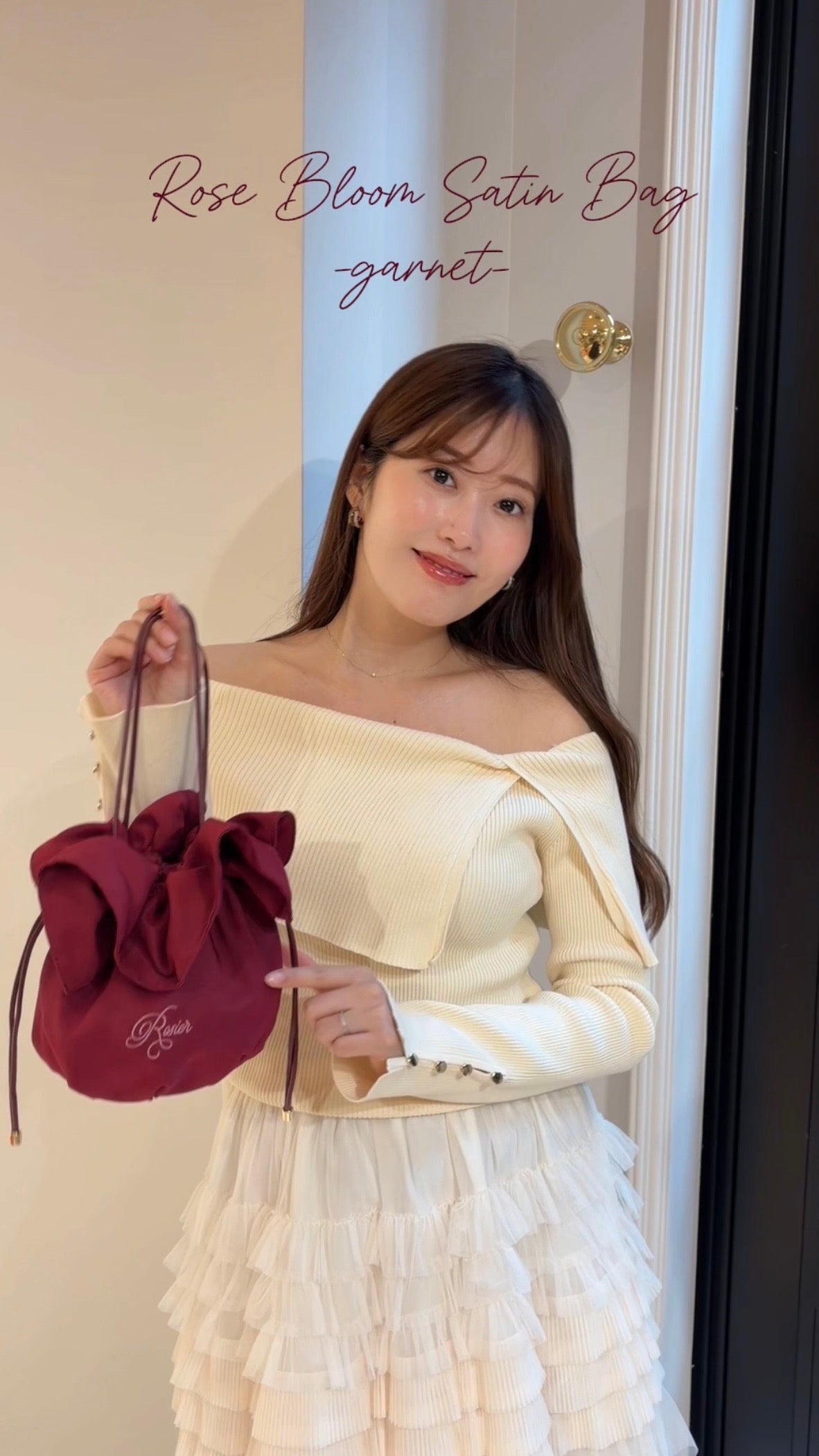 Rose Bloom Satin Bag