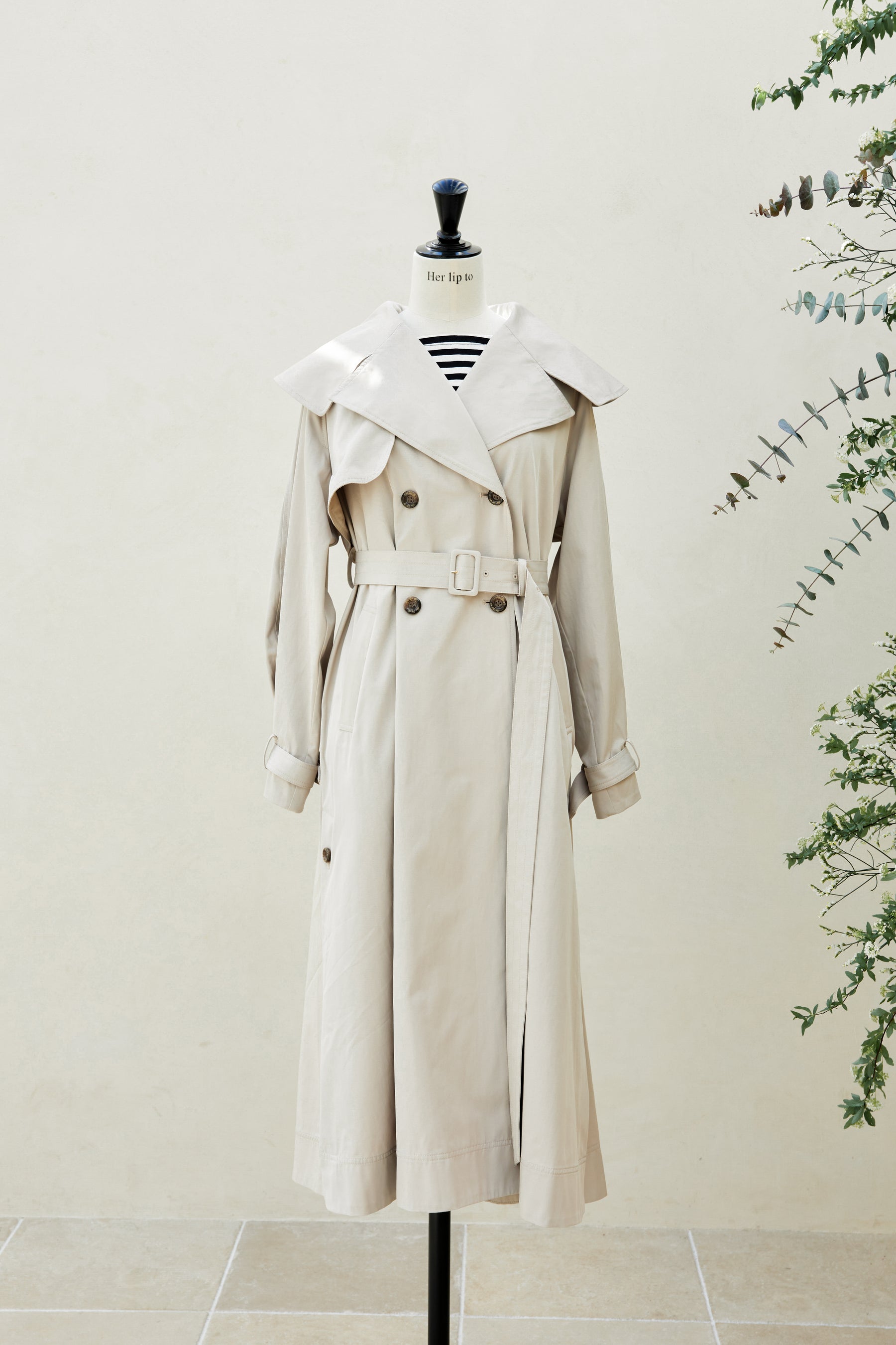 New color] Grace Long Trench Coat