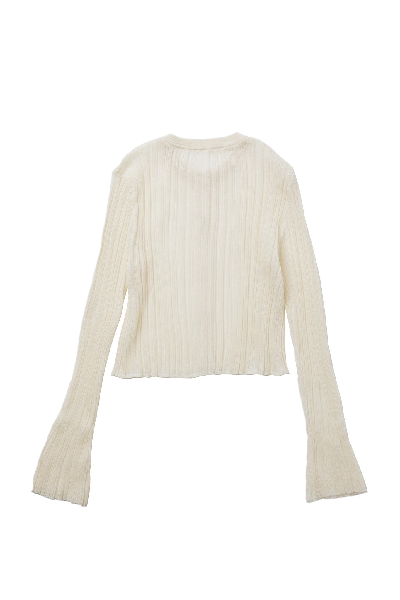 公式初売 Random Ribbed Knit Cardigan ecru - トップス