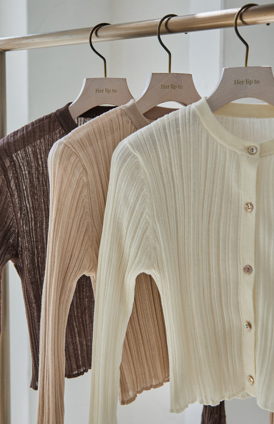 [New Color] Random Ribbed Knit Cardigan