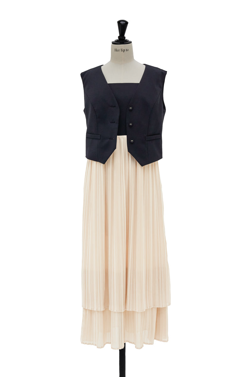 【Fano Studios】Sleeveless pleated dress