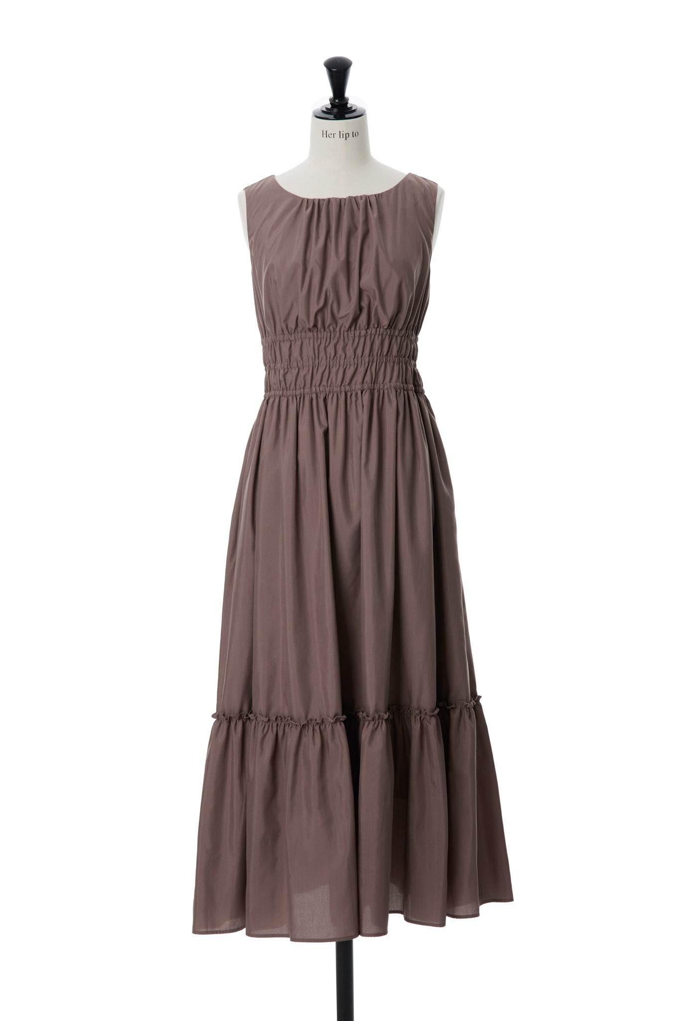 herlipto Riviera Double Bow Dress mocha - beaconparenting.ie