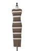 [New color] Cotton Striped Ribbed Knit Dress