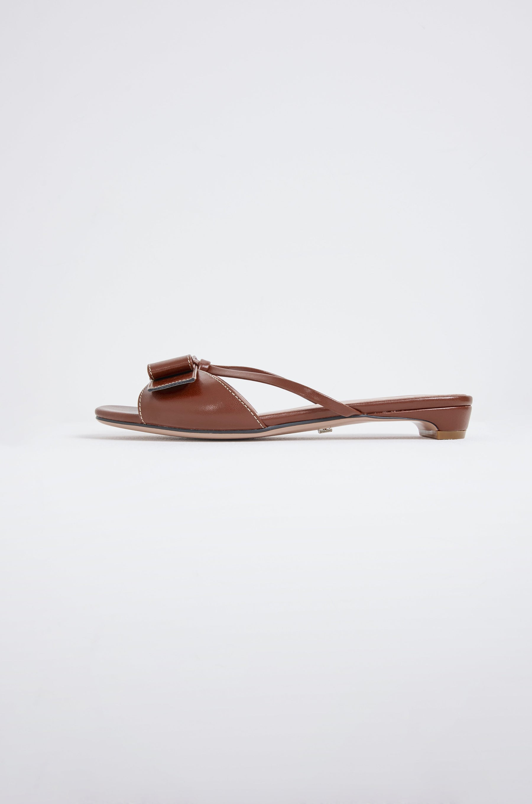 8月上旬発送】【brown】Big Bow Sandals