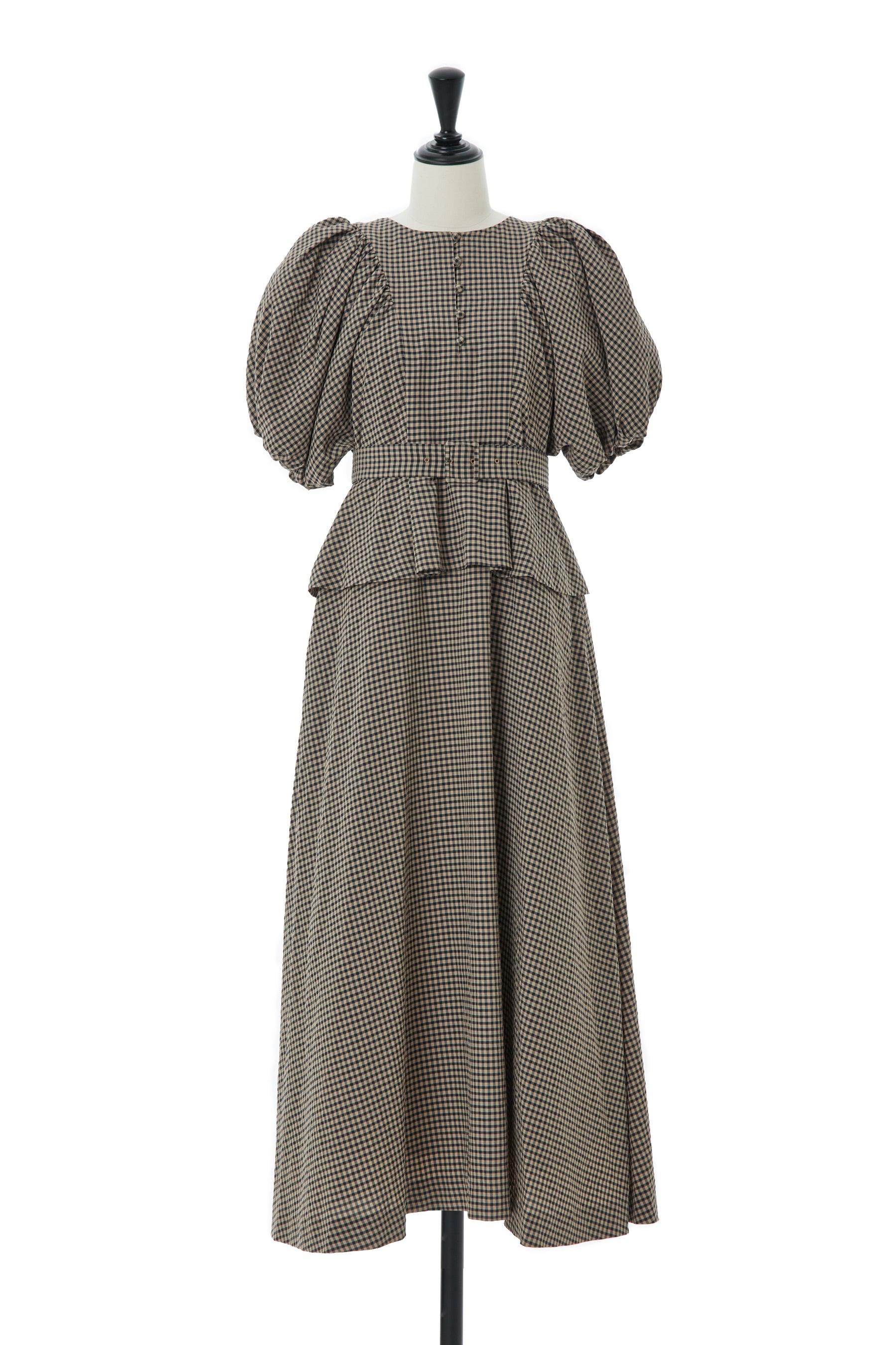 Portofino Belted Check Dress  Sサイズ