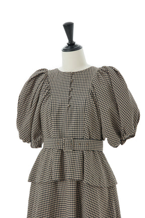 Portofino Belted Check Dress