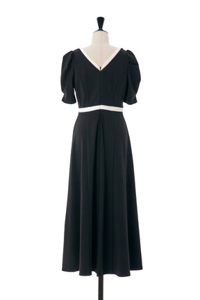 Puff Sleeve Jersey Dress